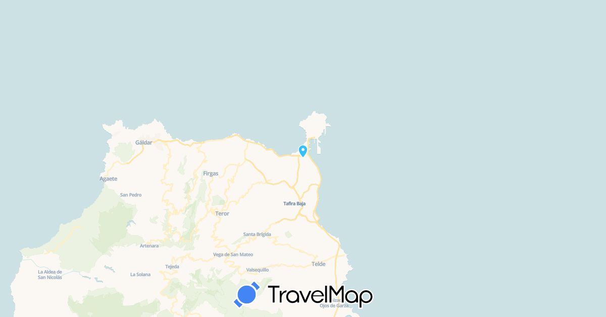TravelMap itinerary: boat in Spain (Europe)
